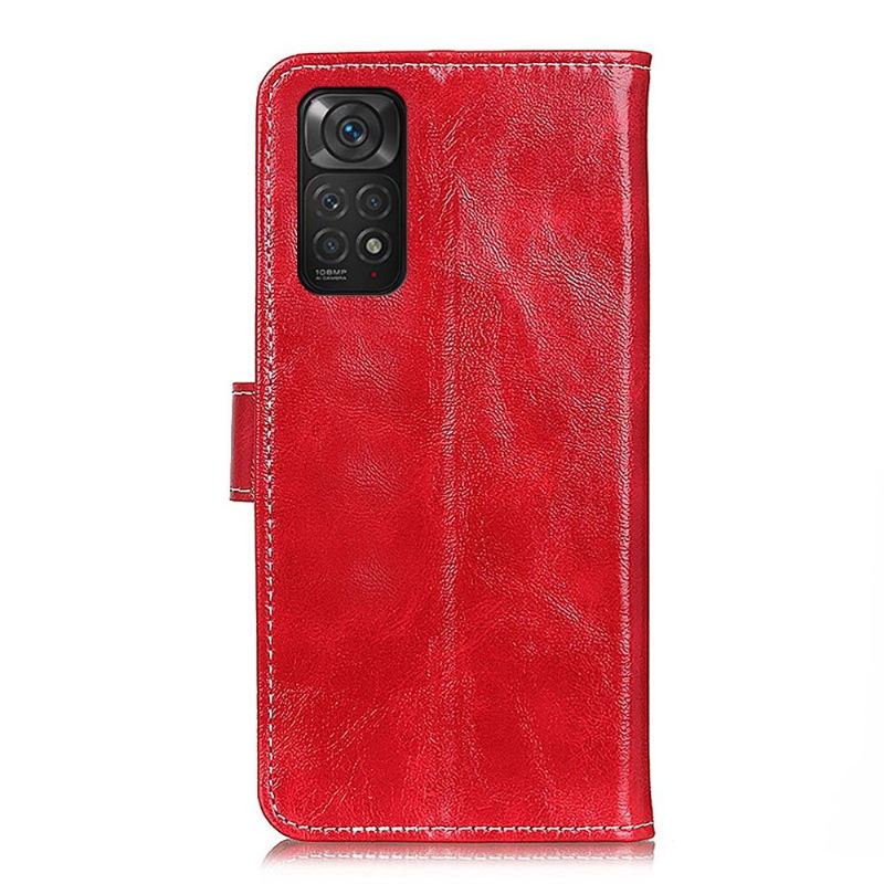 Lederhüllen Für Xiaomi Redmi Note 11 / Note 11S Luxuriöse Nähte In Lederoptik