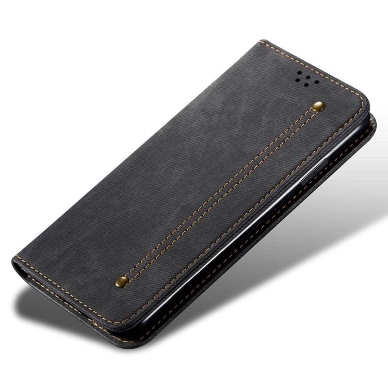 Flip Case Für Honor Magic 6 Pro Jeansstoff