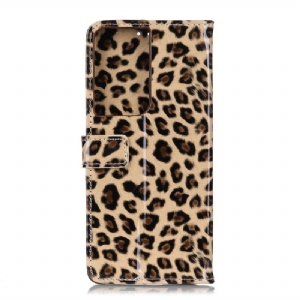 Flip Case Für Samsung Galaxy S21 Ultra 5G Kunstleder Im Leoparden-stil