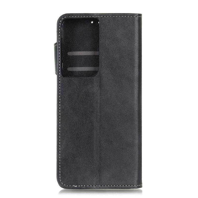 Flip Case Für Samsung Galaxy S21 Ultra 5G S-form Mit Sichtbaren Nähten