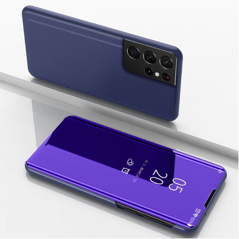 Handyhülle Für Samsung Galaxy S21 Ultra 5G Flip Case Spiegeleffekt