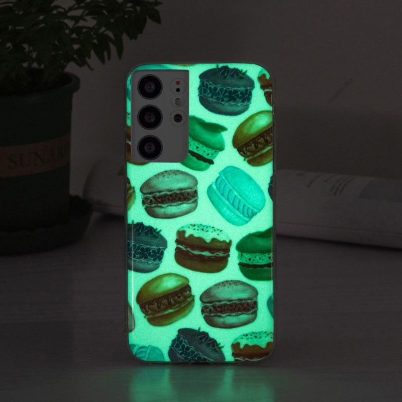 Hülle Für Samsung Galaxy S21 Ultra 5G Anti-Sturz Fluoreszierende Macarons