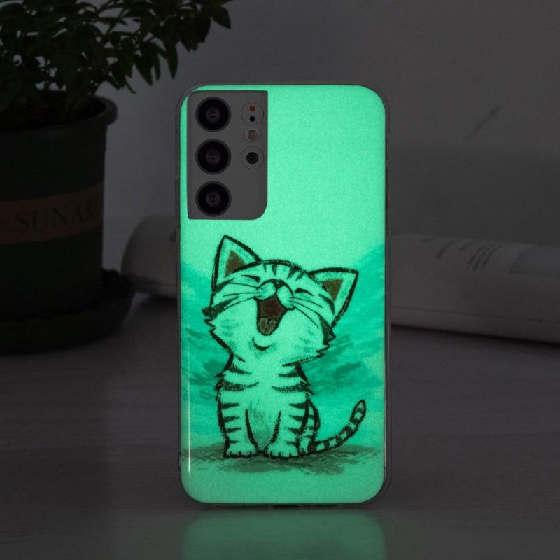 Hülle Für Samsung Galaxy S21 Ultra 5G Anti-Sturz Fluoreszierender Chatinhalt