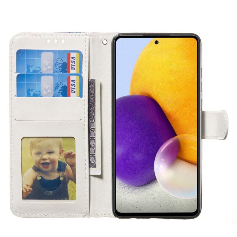 Flip Case Für Samsung Galaxy A13 5G Eule Und Bunter Traumfänger