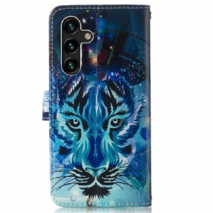 Lederhüllen Für Samsung Galaxy A13 5G Künstlerischer Tiger