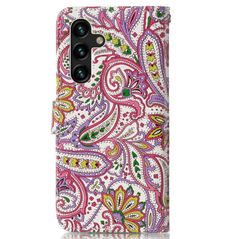 Lederhüllen Für Samsung Galaxy A13 5G Paisley-blume