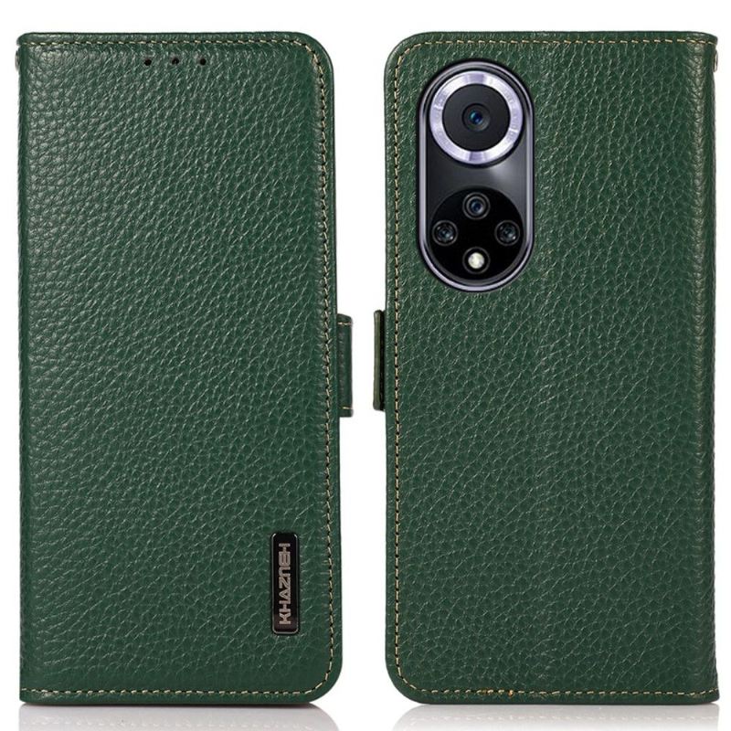 Flip Case Für Huawei Nova 9 / Honor 50 Khazneh Genarbtes Glänzendes Leder