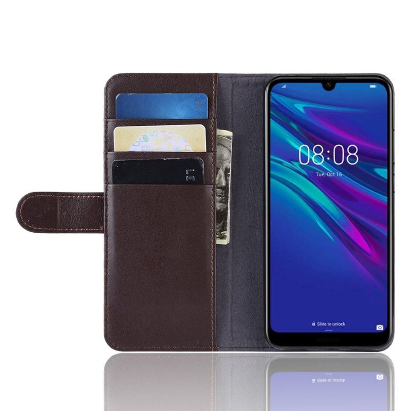 Case Für Huawei Y6 2019 Premium-leder - Braun