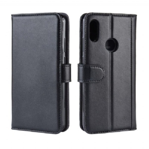 Case Für Huawei Y6 2019 Premium-leder - Schwarz