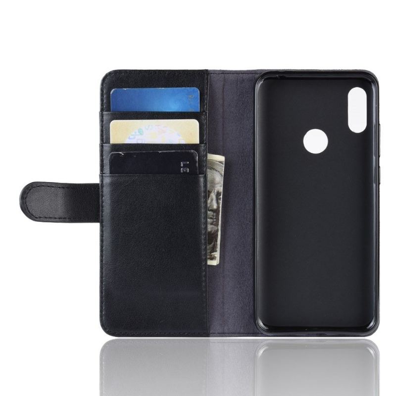 Case Für Huawei Y6 2019 Premium-leder - Schwarz