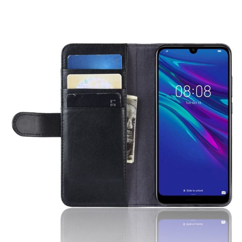 Case Für Huawei Y6 2019 Premium-leder - Schwarz