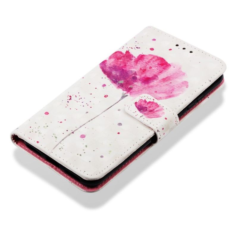 Flip Case Für Huawei Y6 2019 Mit Kordel Rosa Blume