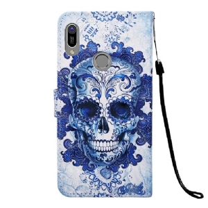 Lederhüllen Für Huawei Y6 2019 Calavera-muster