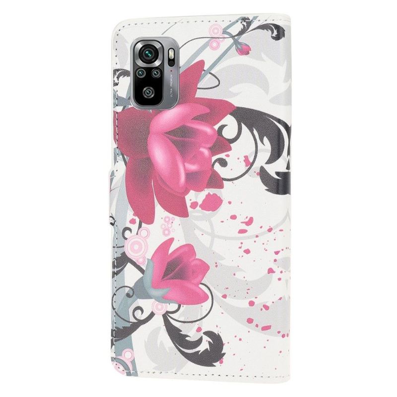 Flip Case Für Xiaomi Redmi Note 10 Lotusblumen