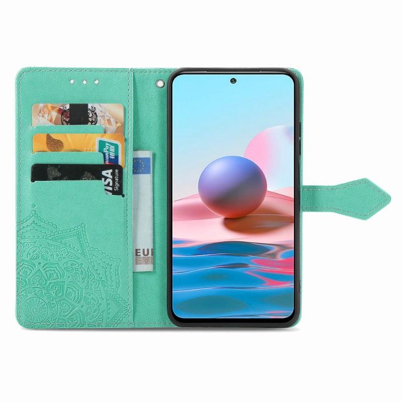 Flip Case Für Xiaomi Redmi Note 10 Mandala-kartenhalter