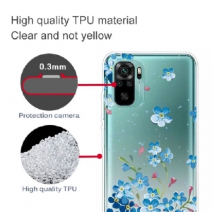 Handyhülle Für Xiaomi Redmi Note 10 Blaue Blumen