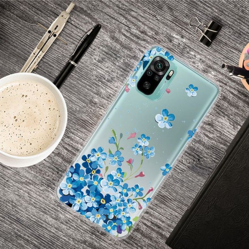 Handyhülle Für Xiaomi Redmi Note 10 Blaue Blumen