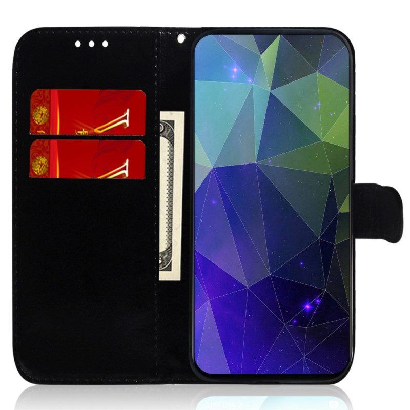 Flip Case Für Honor Magic 5 Lite Spiegel Und Schlüsselband