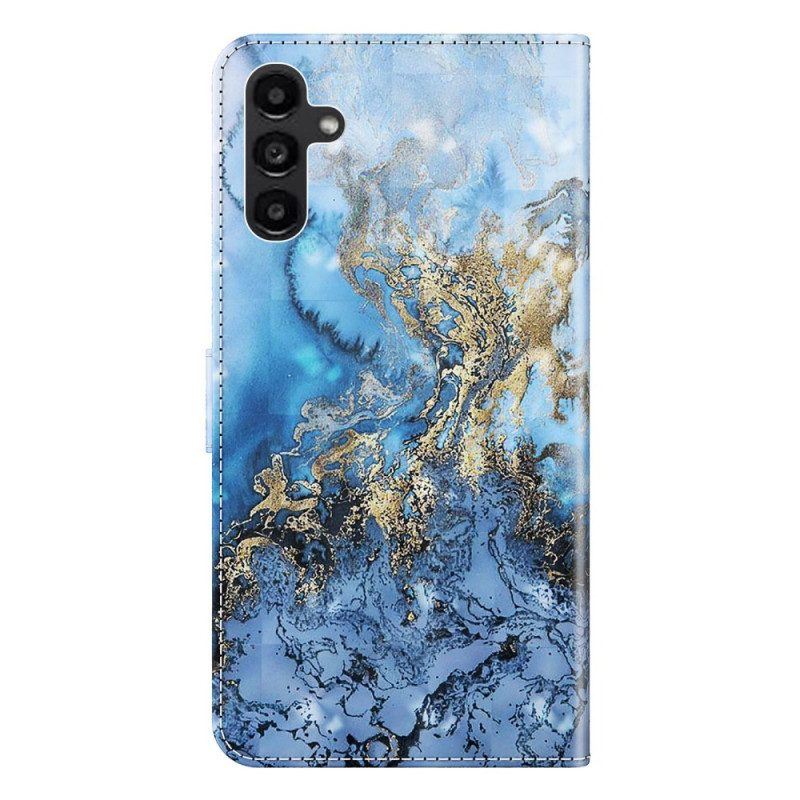 Flip Case Für Samsung Galaxy A14 / A14 5G Blautöne