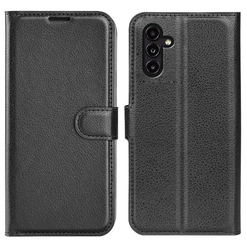 Flip Case Für Samsung Galaxy A14 / A14 5G Klassisches Kunstleder