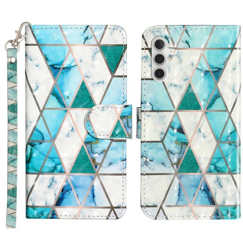 Flip Case Für Samsung Galaxy A14 / A14 5G Mit Kordel Riemchen-nachttiger