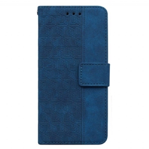 Flip Case Für Samsung Galaxy A14 / A14 5G Mit Kordel Riemchenmuster