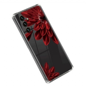 Hülle Für Samsung Galaxy A14 / A14 5G Nahtlose Rote Blume