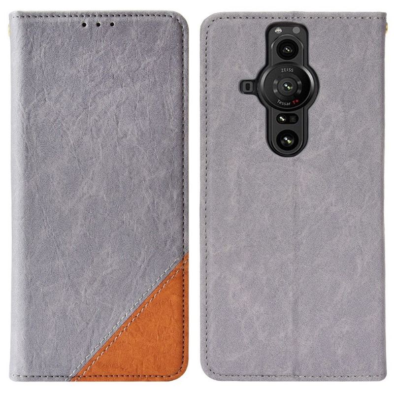 Lederhüllen Für Sony Xperia Pro-I Flip Case Retro-kunstleder