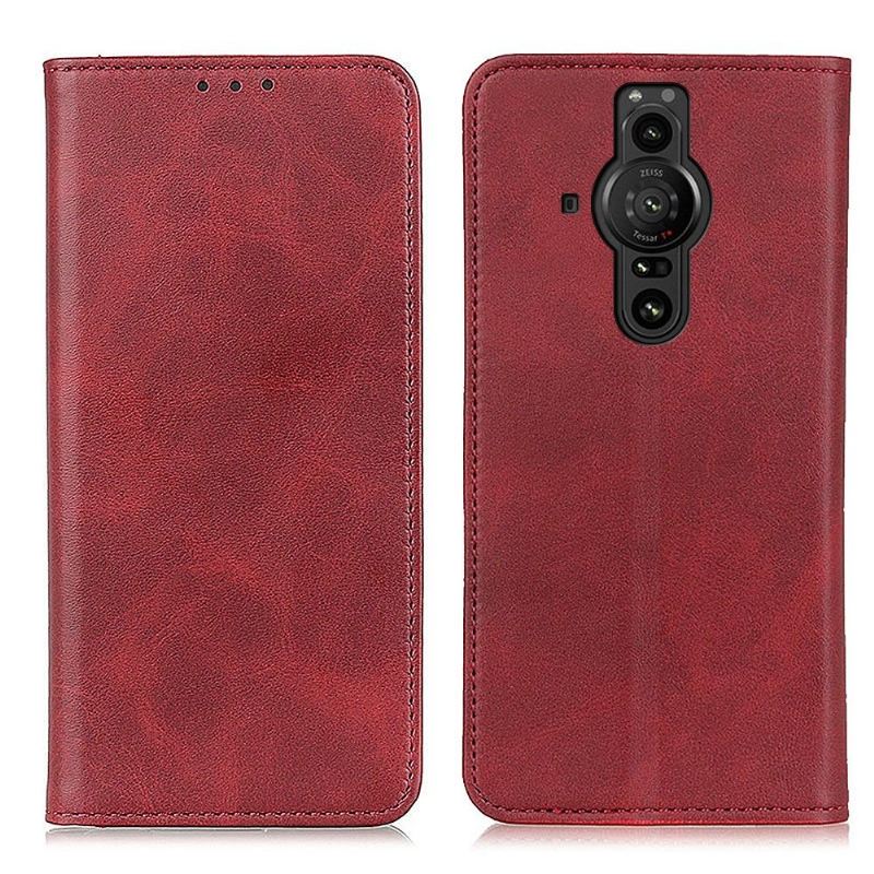 Lederhüllen Für Sony Xperia Pro-I Flip Case Simone Zehentrenner Aus Gealtertem Kunstleder