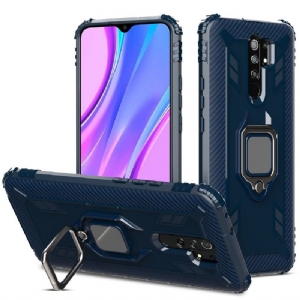 Hülle Für Xiaomi Redmi 9 Carbon-optik Mit Stützring