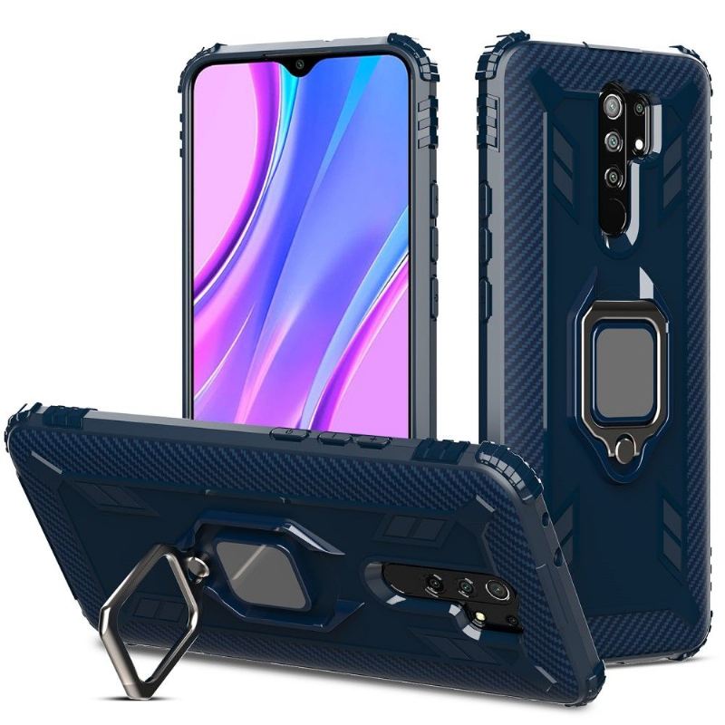 Hülle Für Xiaomi Redmi 9 Carbon-optik Mit Stützring