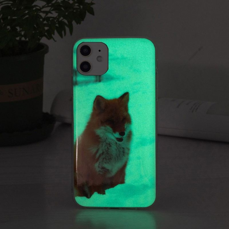 Hülle Für iPhone 12 Mini Anti-Sturz Fluoreszierender Rotfuchs