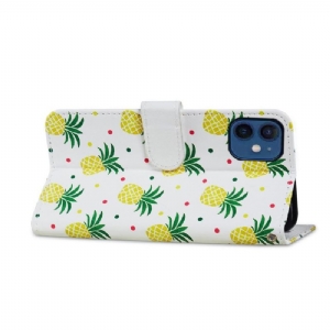 Lederhüllen Für iPhone 12 Mini Ananas