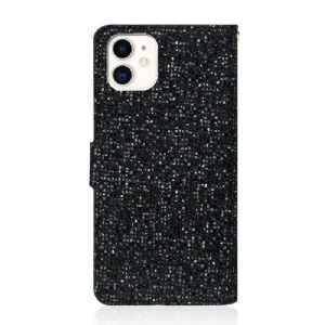 Lederhüllen Für iPhone 12 Mini Glitzerkartenhalter