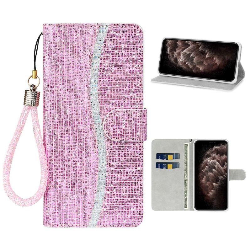 Lederhüllen Für iPhone 12 Mini Glitzerkartenhalter