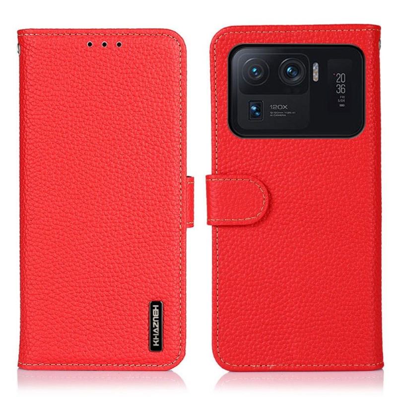 Flip Case Für Xiaomi Mi 11 Ultra Khazneh Genarbtes Leder