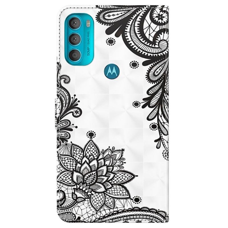 Lederhüllen Für Motorola Moto G71 5G Spitzenblumen