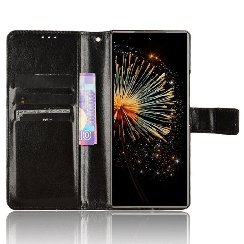 Lederhüllen Xiaomi Mix Fold 3 Auffälliges Kunstleder Mit Riemen