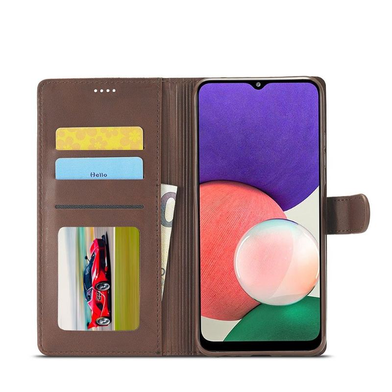 Case Für Samsung Galaxy A22 5G Schutzhülle Flip Case Ledereffekt Lc.imeeke