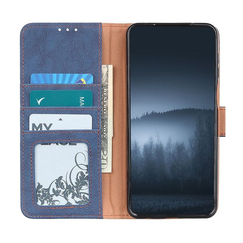 Flip Case Für Samsung Galaxy A22 5G Khazneh Retro-ledereffekt