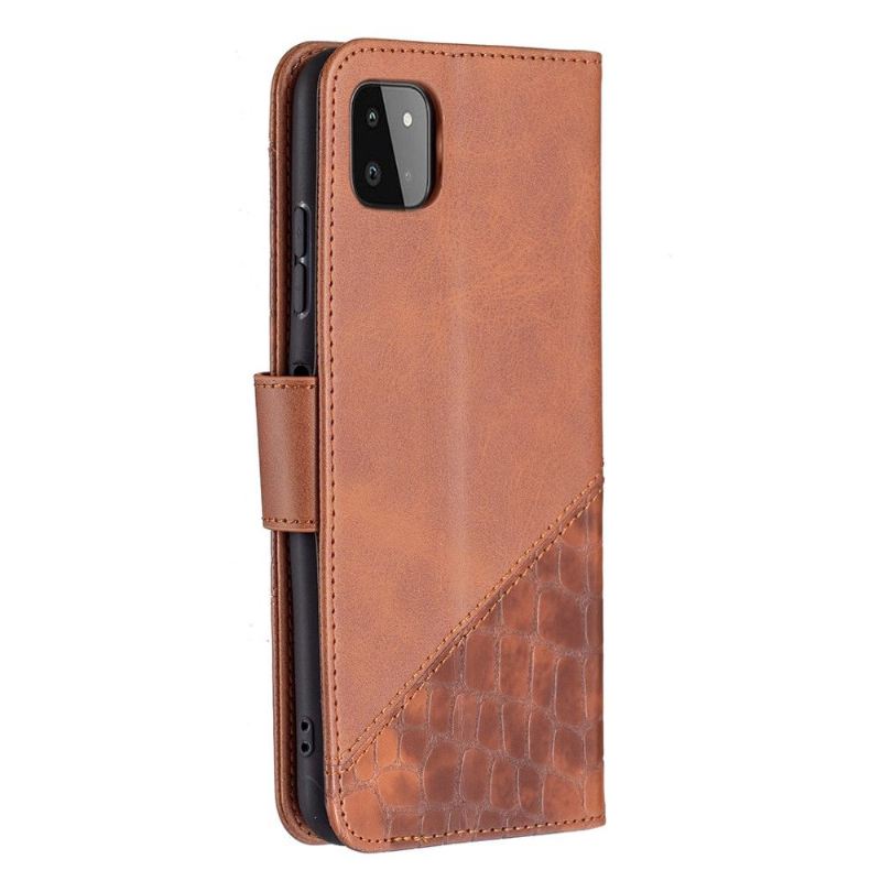 Flip Case Für Samsung Galaxy A22 5G Lederoptik In Kroko-optik