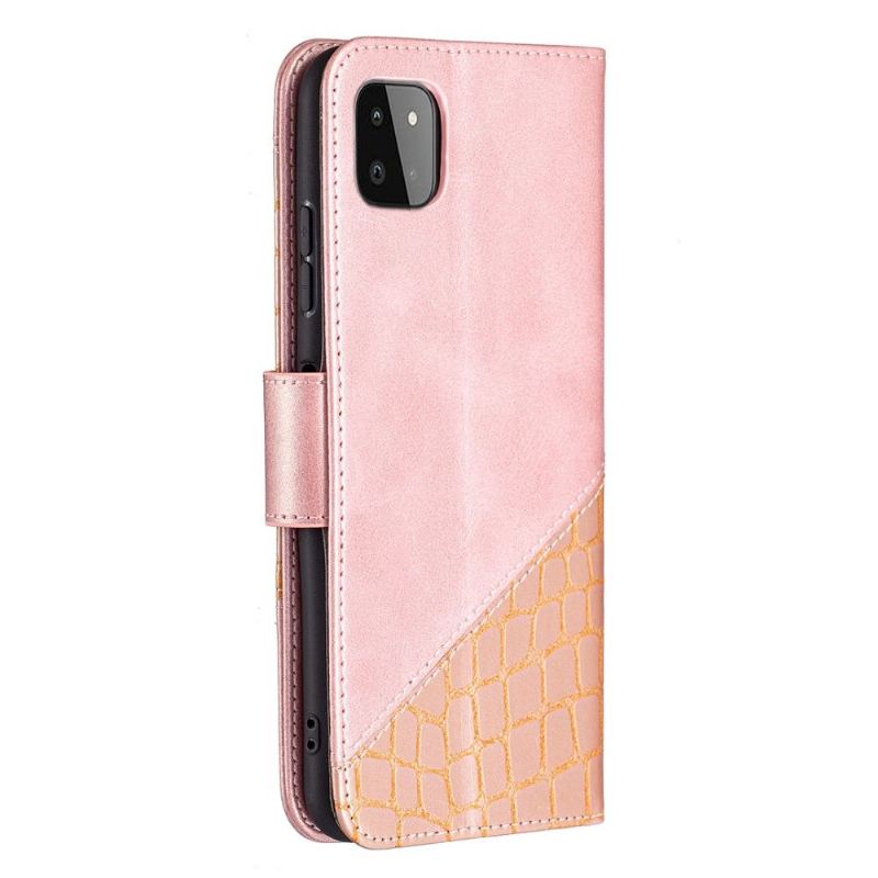 Flip Case Für Samsung Galaxy A22 5G Lederoptik In Kroko-optik