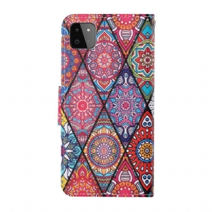 Flip Case Für Samsung Galaxy A22 5G Mandala-kaleidoskop