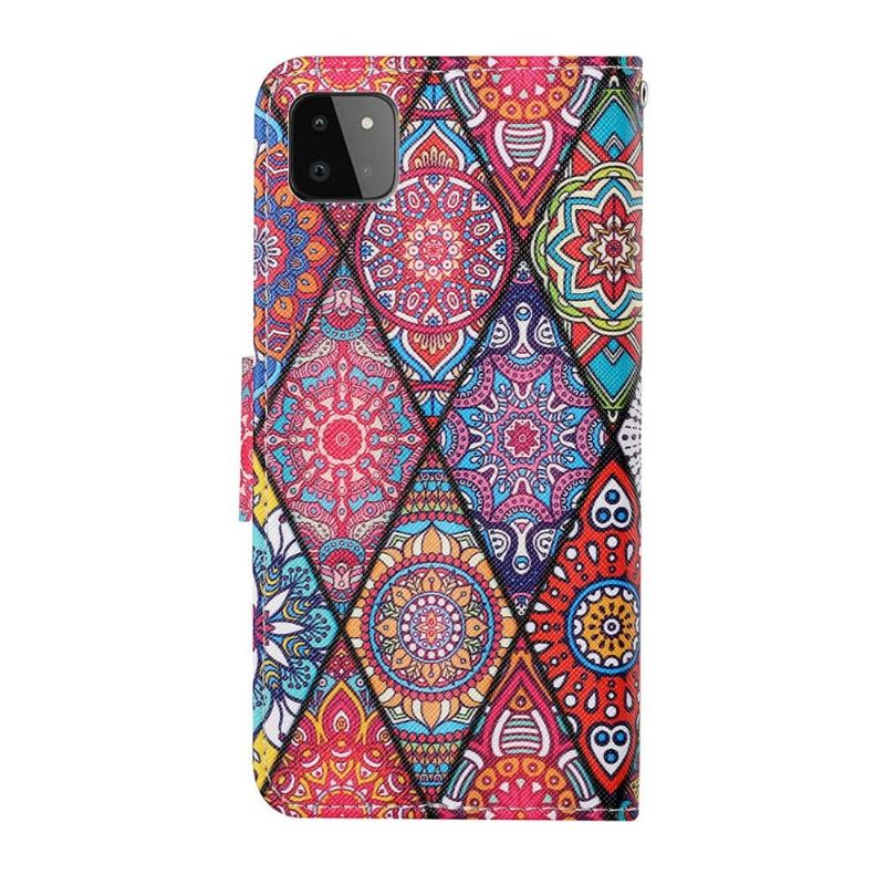 Flip Case Für Samsung Galaxy A22 5G Mandala-kaleidoskop