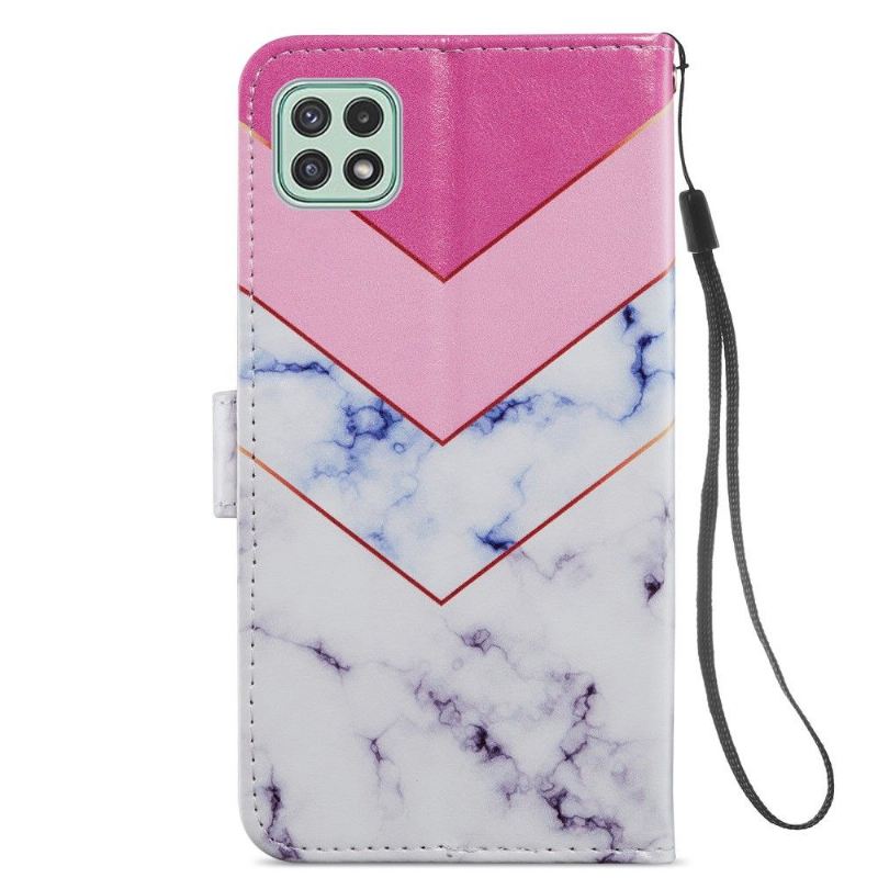 Flip Case Für Samsung Galaxy A22 5G Marmorgeometrie