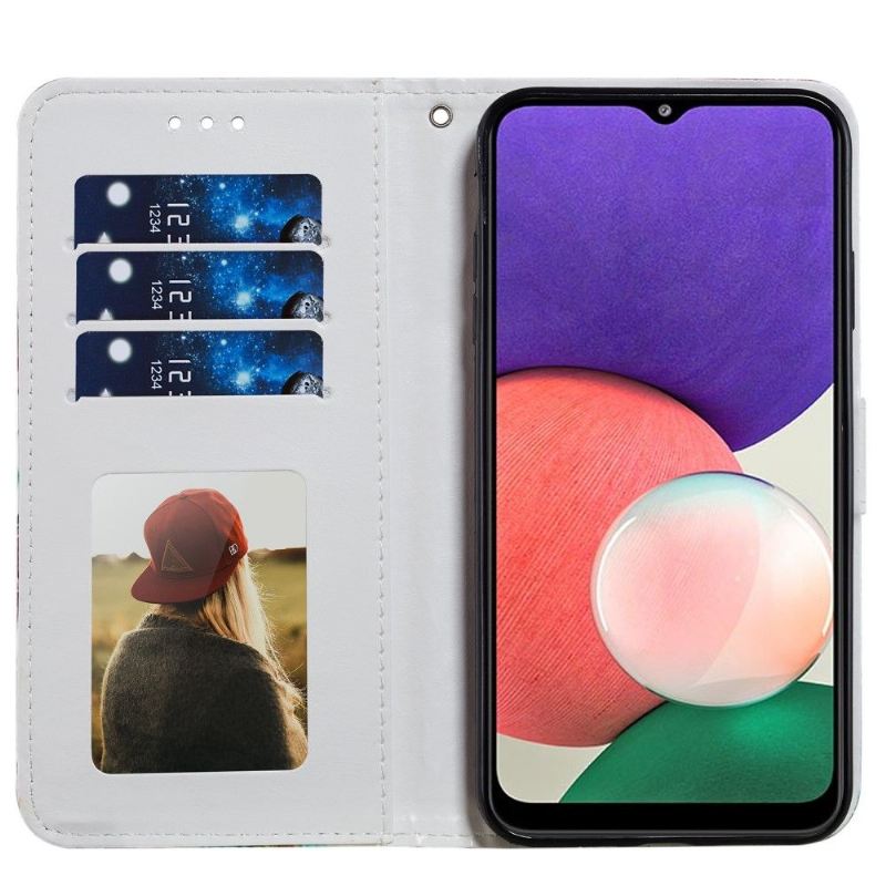 Flip Case Für Samsung Galaxy A22 5G Marmorgeometrie