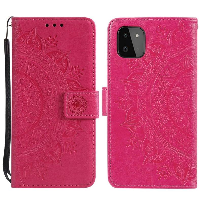 Flip Case Für Samsung Galaxy A22 5G Sonnen-mandala