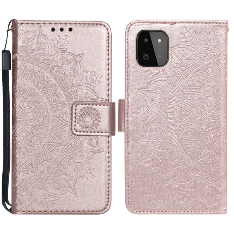 Flip Case Für Samsung Galaxy A22 5G Sonnen-mandala