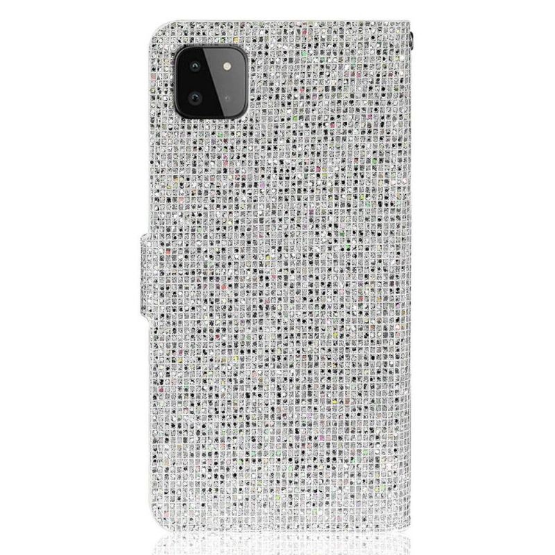 Lederhüllen Für Samsung Galaxy A22 5G Schutzhülle Glitter-kartenhalter