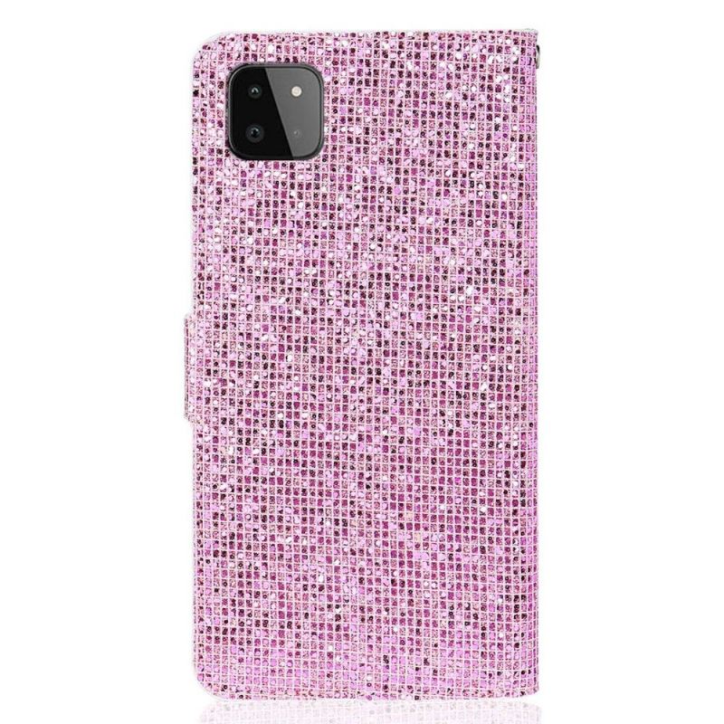 Lederhüllen Für Samsung Galaxy A22 5G Schutzhülle Glitter-kartenhalter